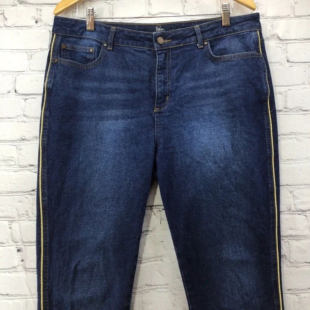 Boden The Edinburgh Jean Womens‎ Sz 12 Dark Wash Slim